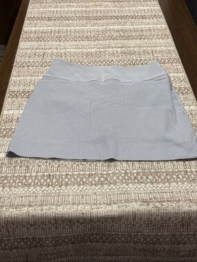 S.C. & Co. Blue and White Stripe Skort with Smooth Finish